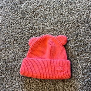GAP Kids Bright Pink Beanie with Ear Accents